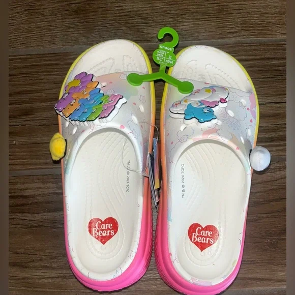NWT Crocs x Care Bears stomp slide - Picture 2 of 6